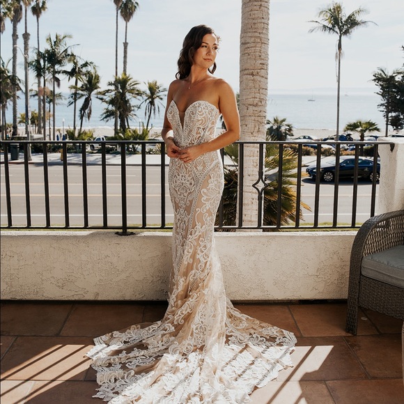 Madison James Karis Ivory Wedding Dress Size 6 - Picture 1 of 6